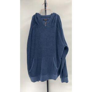 Quince Men's Navy Hooded Pullover Shirt